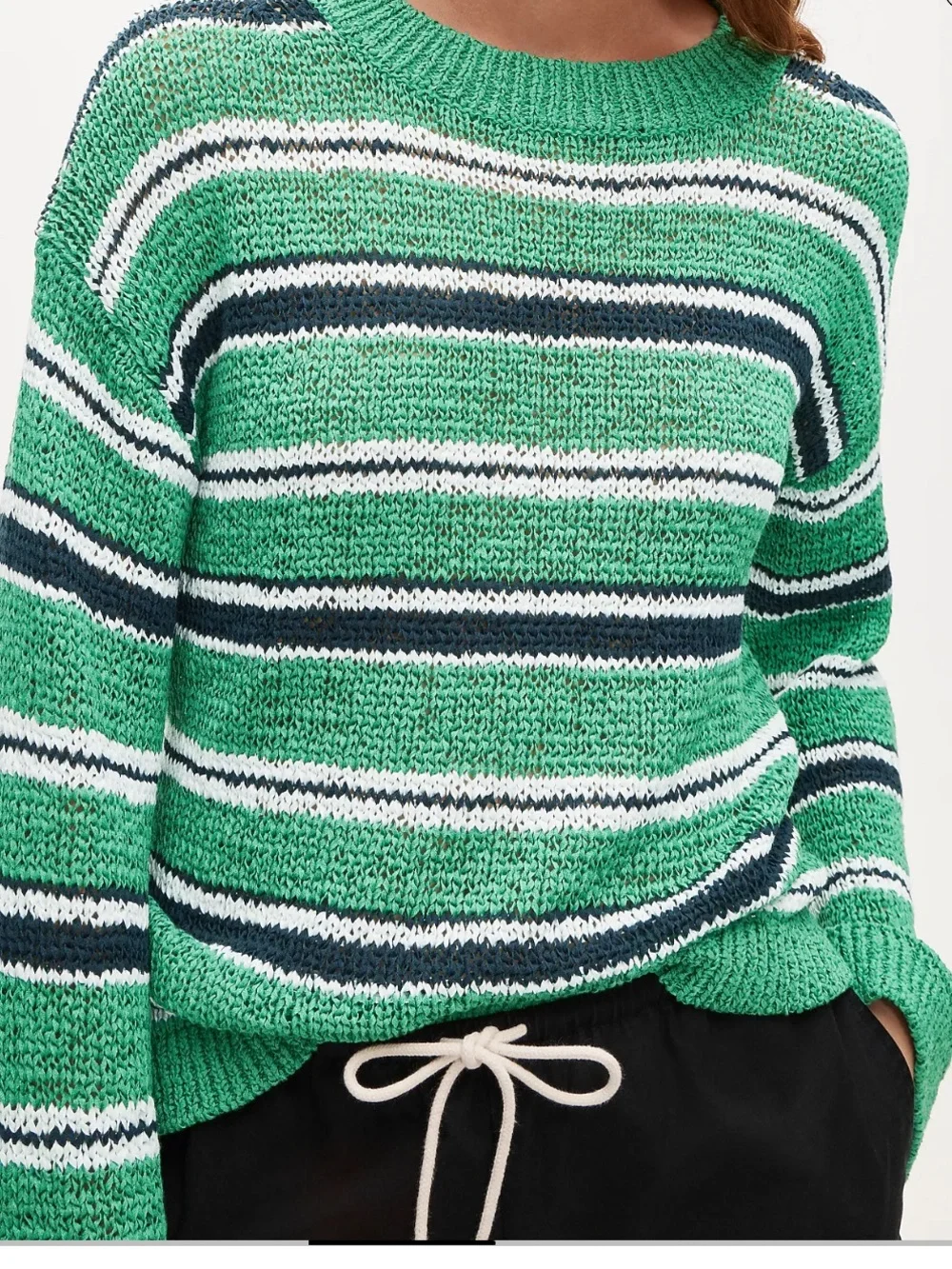 J. Crew Montauk pullover sweater in multicolor stripe